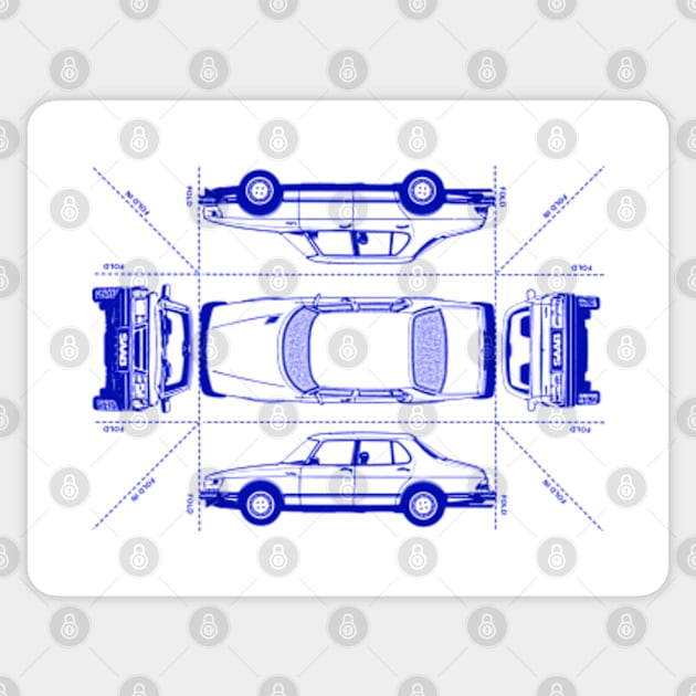 SAAB 900 TURBO - brochure detail Sticker by Throwback Motors